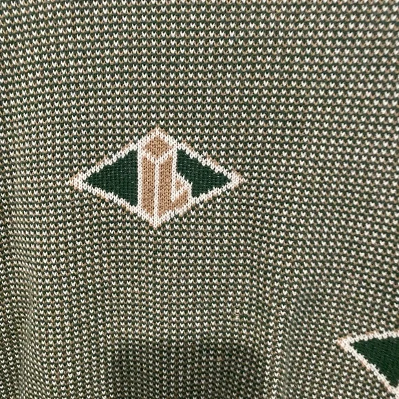 Lacoste Men's Green Geometric Crewneck Sweater - Picture 5 of 5